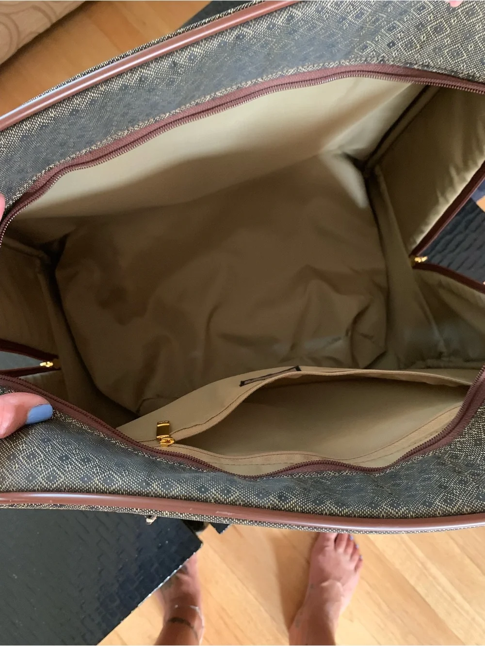 Vintage Hartmann Men's Travel Brief in Brown/Gray